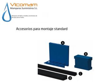 PERIL COMENZA PERFIL U PARA BARANDA DE CRISTAL