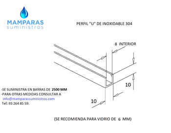 perfil u inox