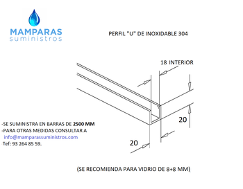 perfil u inox