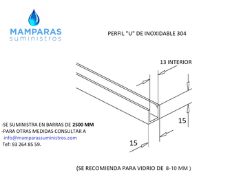 PERFIL U DERADO MATE