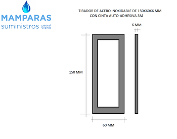 Tirador para puerta corredera