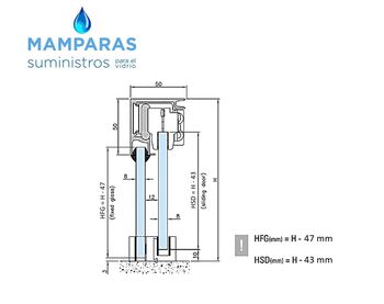 PERFIL GUIA MAMPARA BAÑO