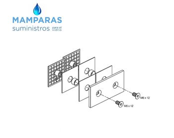 SUJECCION VIDRIO-VIDRIO 180º