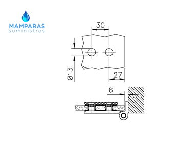 BISAGRA PARA PUERTA DE CRISTAL