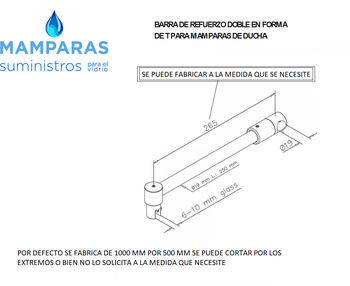 BARRA DE REFUERZO EN FORMA DE T