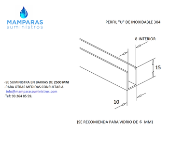 perfil u inox